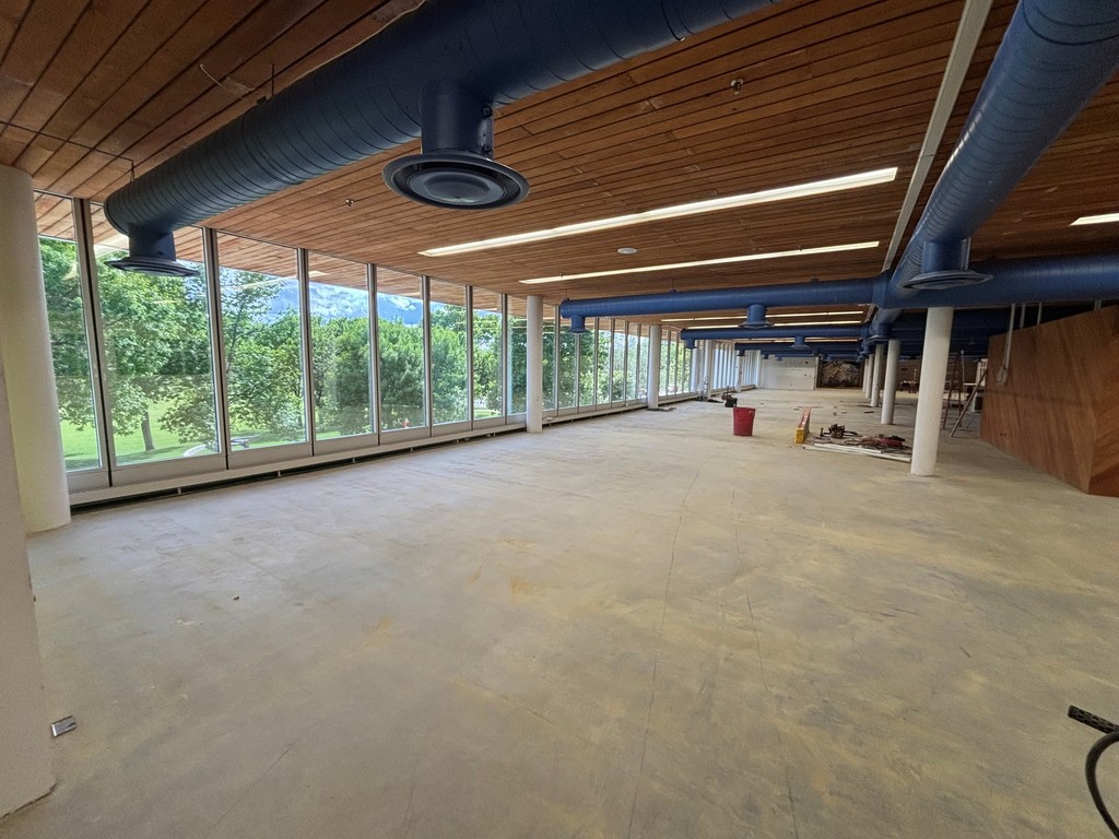 picture of central library with bare floors