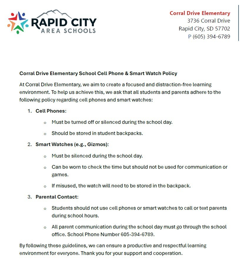 cell phone policy