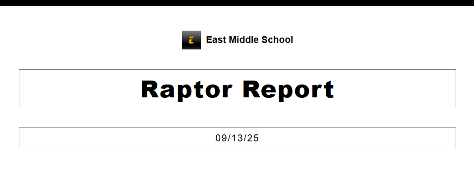 Raptor Report banner