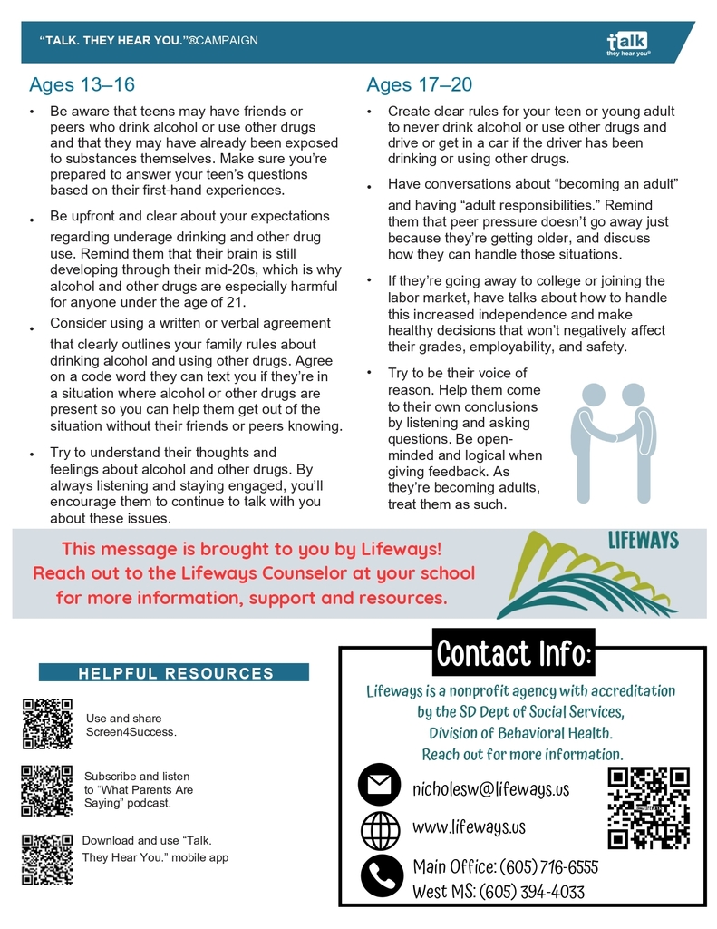 October flier for LifeWays