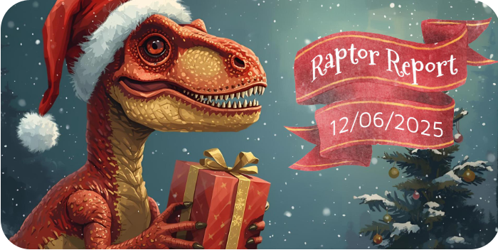 Raptor Report banner, 12/06/2025