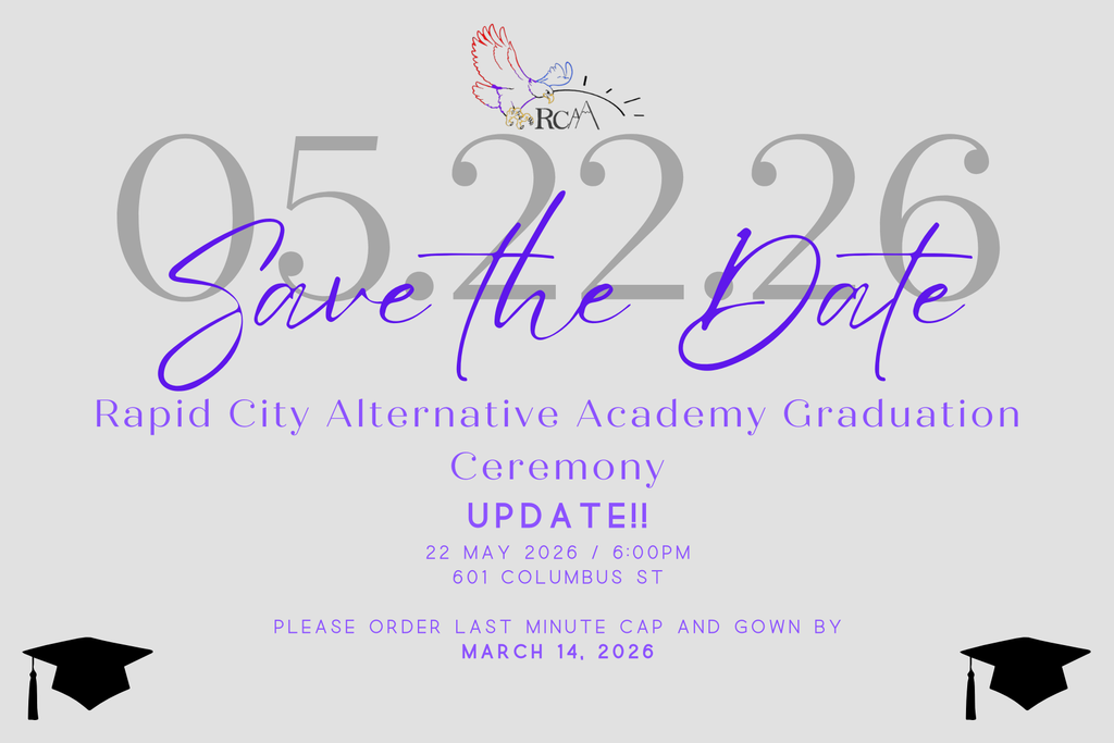 Rapid City Alternative Academy Graduation save the date