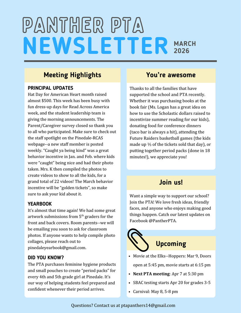 PTA Newsletter
