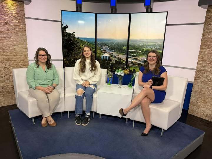 Picture of student, tv anchor and manager on the morning show 
