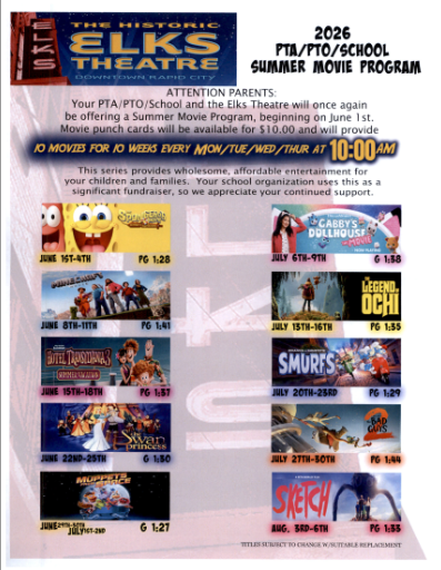 Elks Movie Summer Program