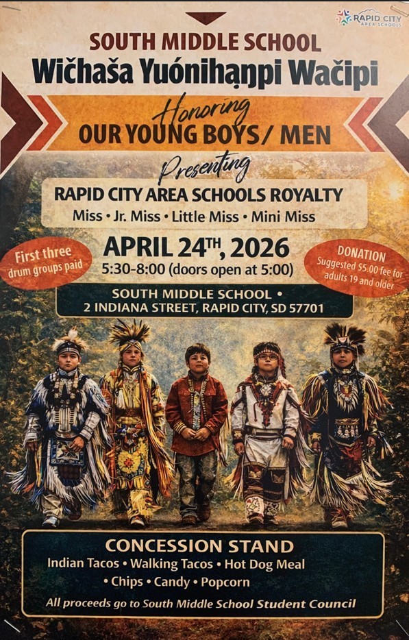 Wichasa Yuonihanpi Wacipi @ South Middle School 5:30-8pm