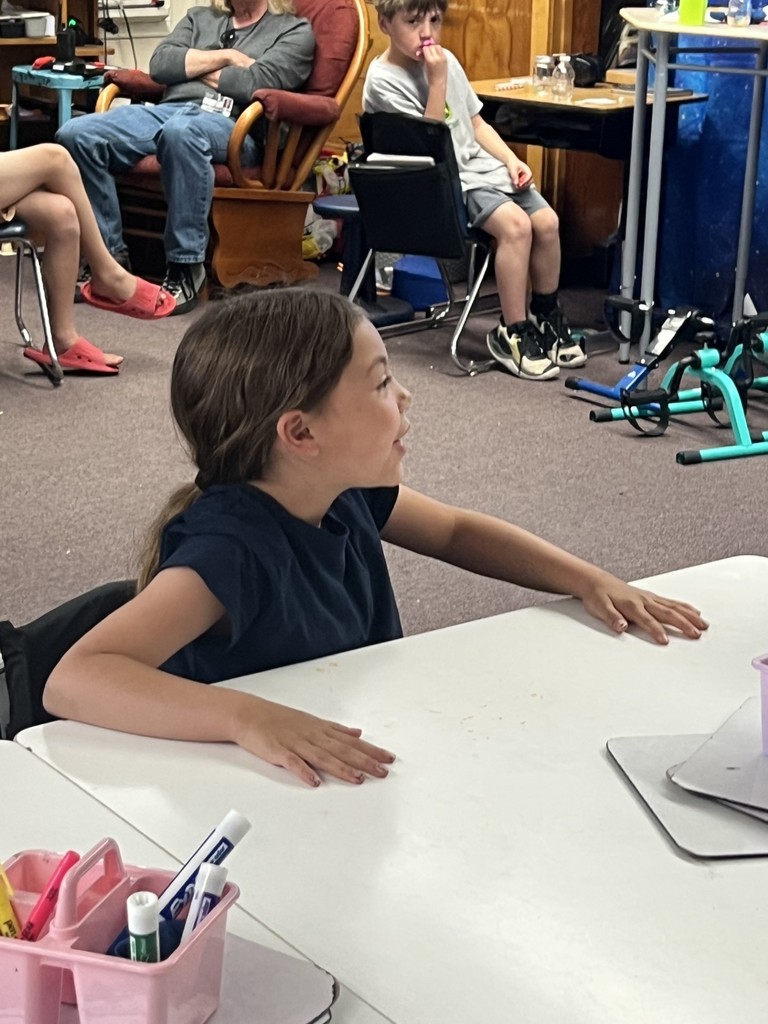 Student showing excitement about something shared