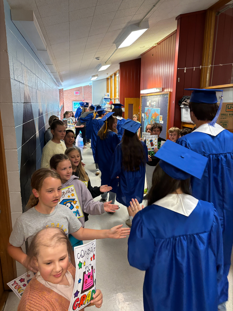 grads walking the halls