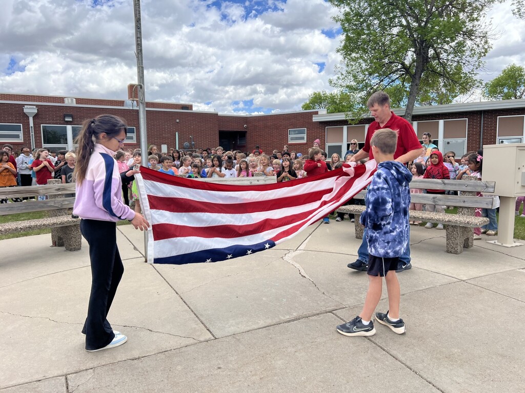 Folding the flag