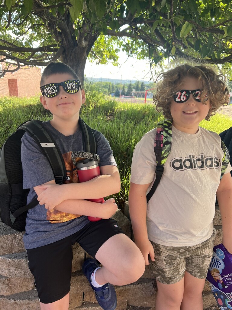 Students on first day