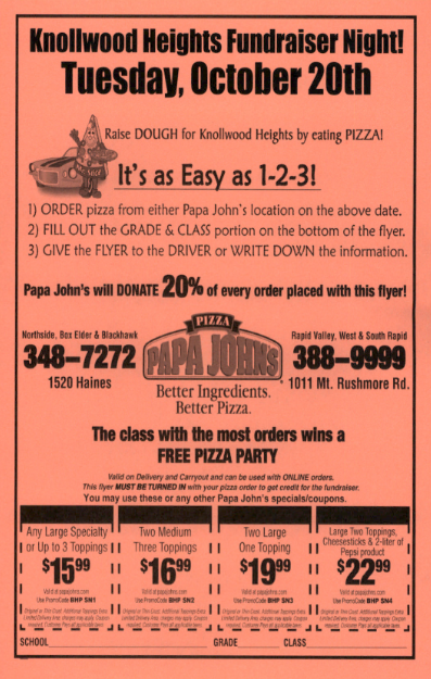 October Papa Johns