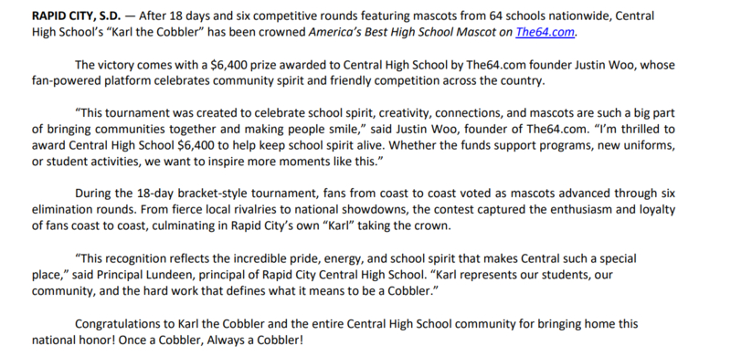 Cobb Karl Press Release