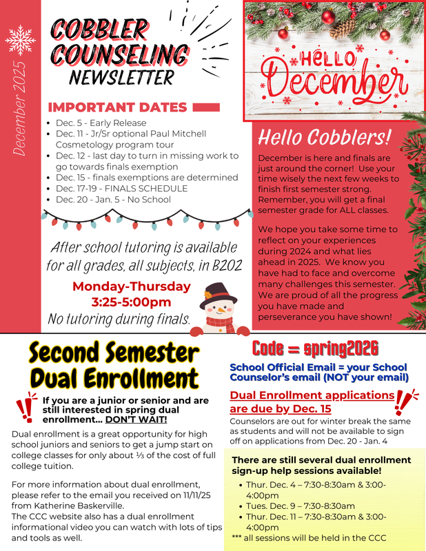 Cobbler Counseling Newsletter