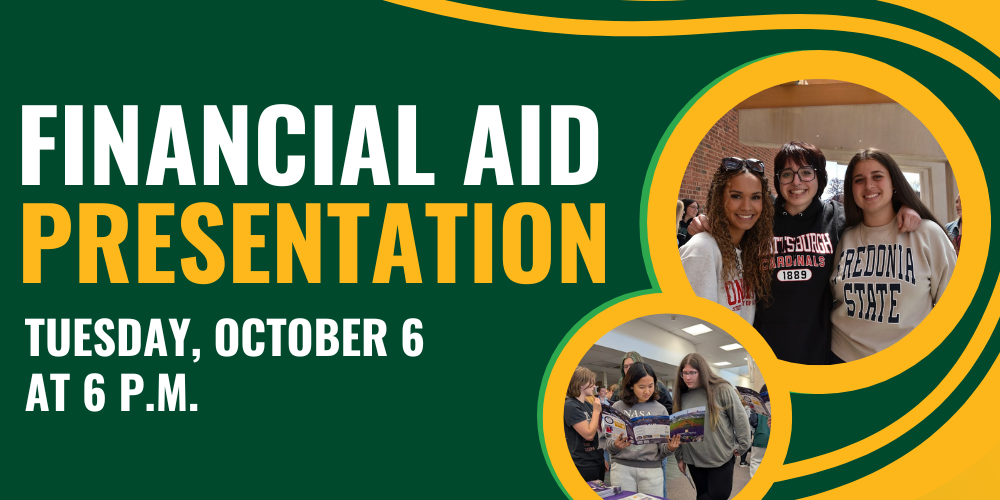 Financial Aid Presentation; Thursday, October 9