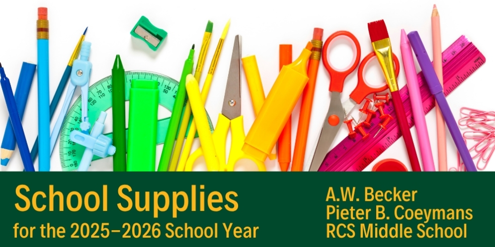 School Supplies for the 2025- 2026 School Year