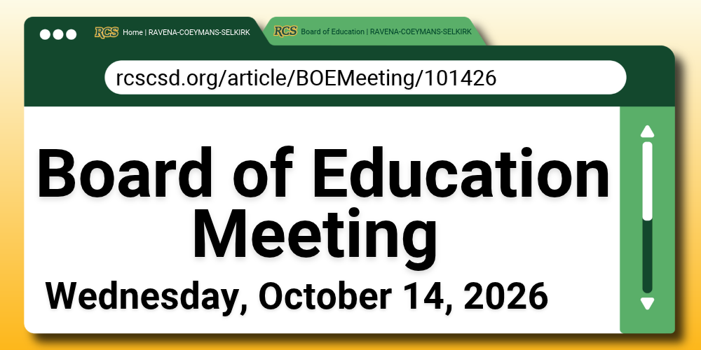 RCS Board of Education Meeting Set for Wednesday, October 14, 2026