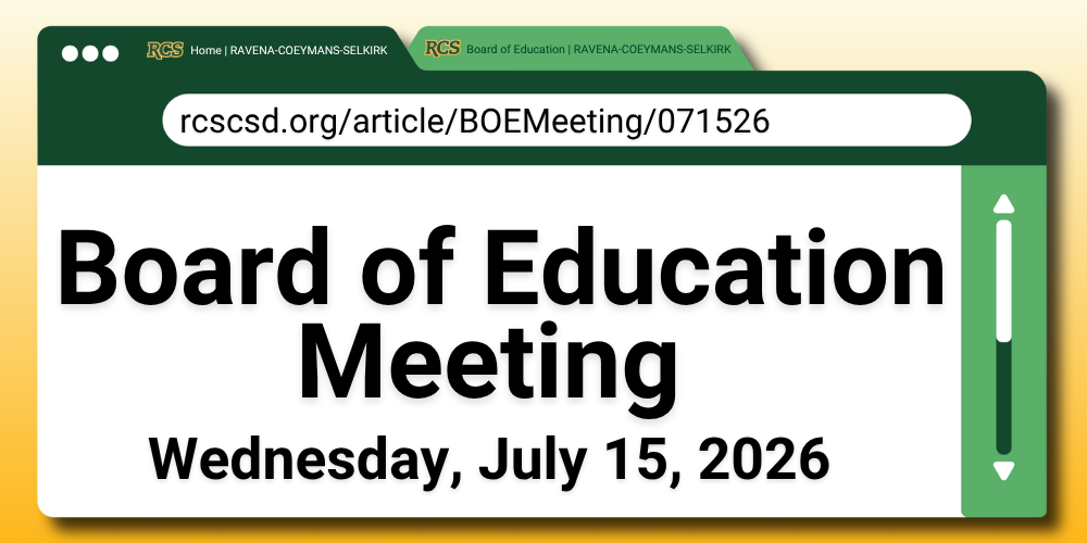 RCS Board of Education Meeting Set for Wednesday, July 15, 2026