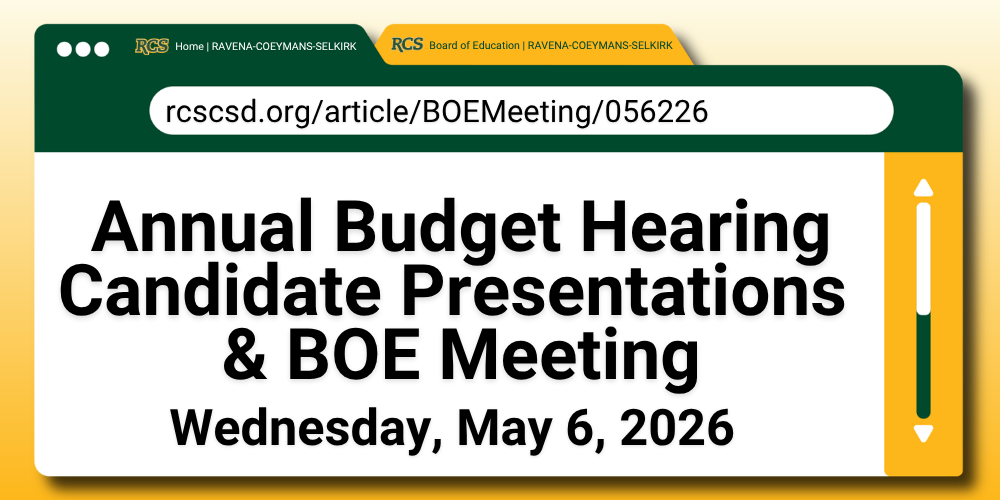 Annual Budget Hearing, Candidate Presentations & BOE Meeting; May 6, 2026