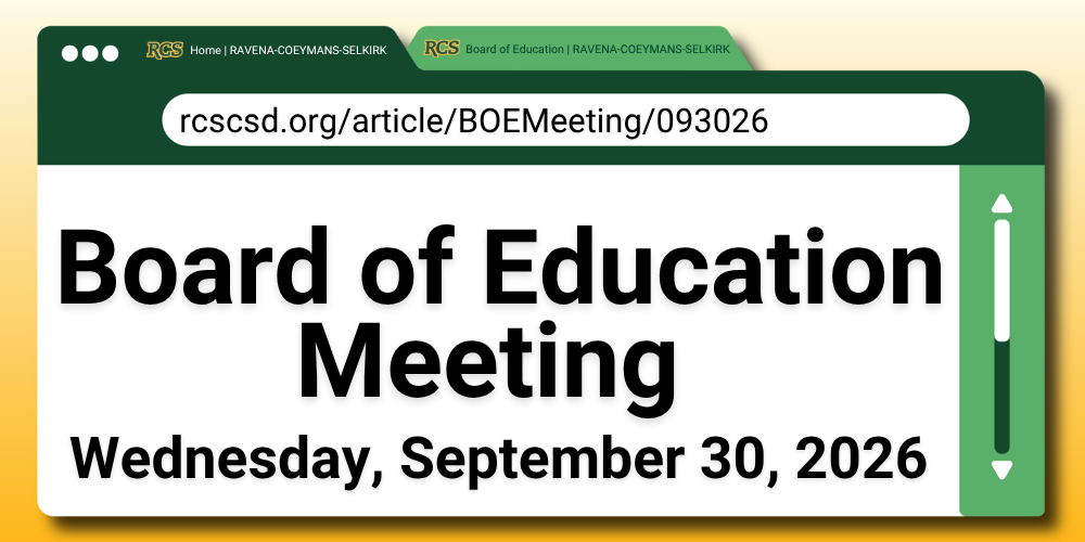 RCS Board of Education Meeting Set for Wednesday, September 30, 2026