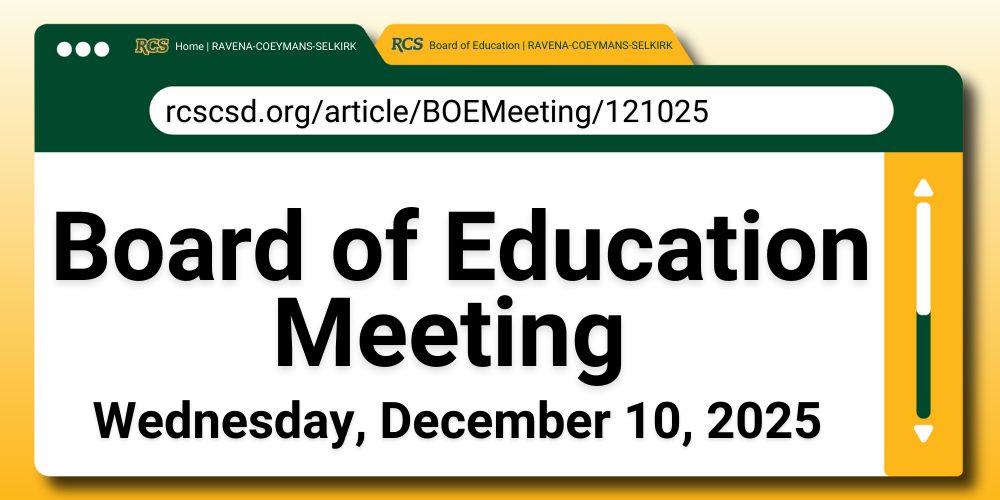 Board of Education Meeting Set for Wednesday, December 10, 2025