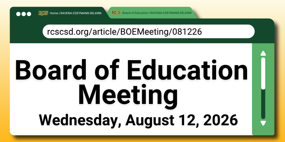 RCS Board of Education Meeting Set for Wednesday, August 12, 2026