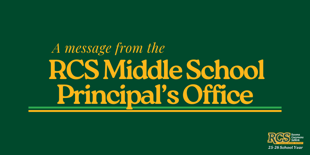 A Letter from RCS Middle School Principal's Office
