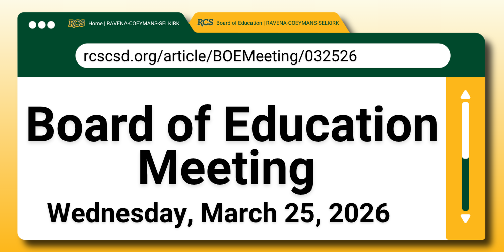 RCS Board of Education Meeting Set for Wednesday, March 25, 2026