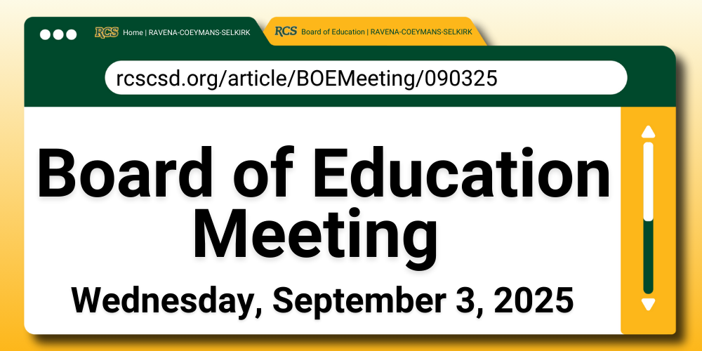 Board of Education Meeting Set for Wednesday, September 3