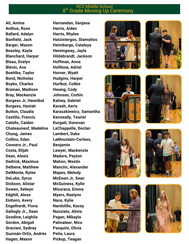 8th Grade Moving Up Celebration - Class of 2030 heads to High School!