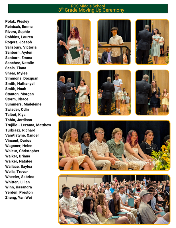 8th Grade Moving Up Celebration - Class of 2030 heads to High School!