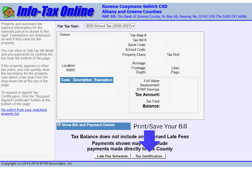 Info-Tax Online Print