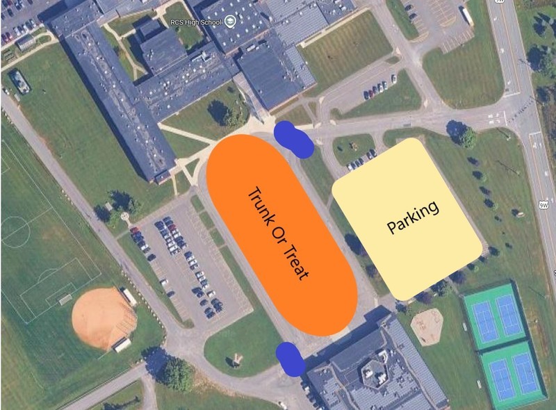 Trunk or Treat Parking Map