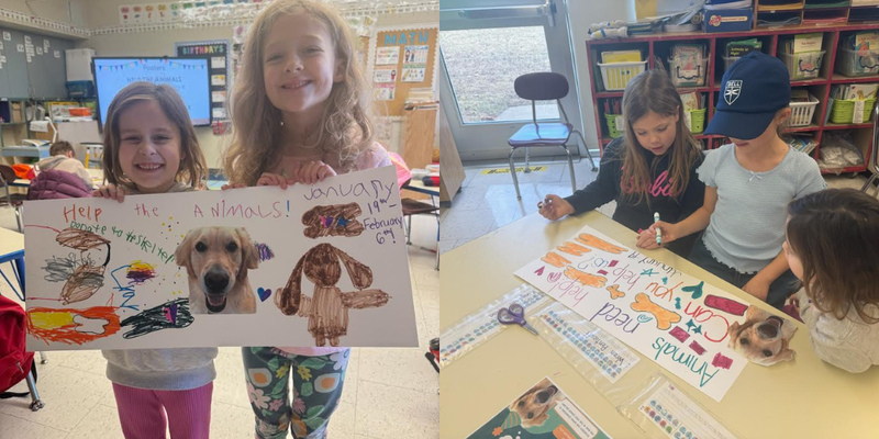 AWB First Graders Launch Pet Food Drive