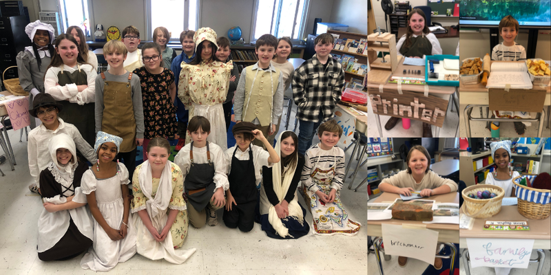 4th Graders Host Colonial Times Job Fair at A.W. Becker Elementary School