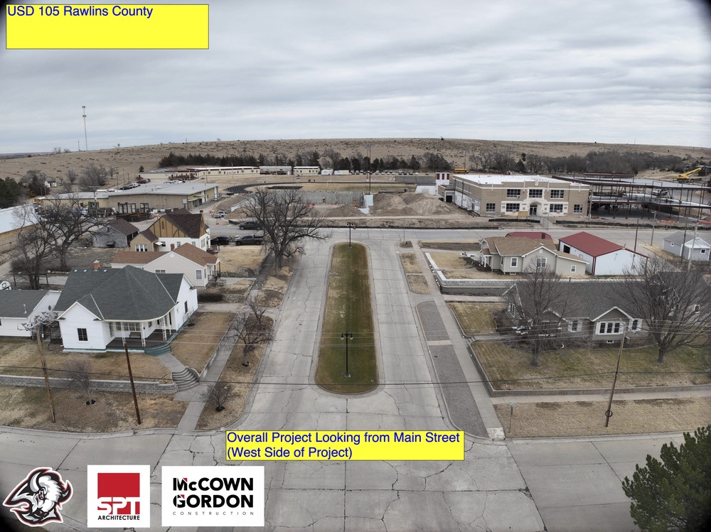 Drone image of the overall project