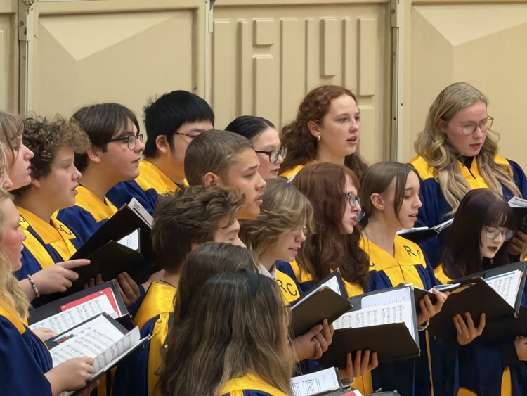 Raymond Central High School's winter music concert took place this evening, with the students delivering fantastic performances under the leadership of an exceptional teacher. The sound was remarkable. Great job, everyone.