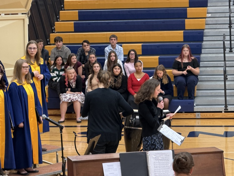 Raymond Central High School's winter music concert took place this evening, with the students delivering fantastic performances under the leadership of an exceptional teacher. The sound was remarkable. Great job, everyone.