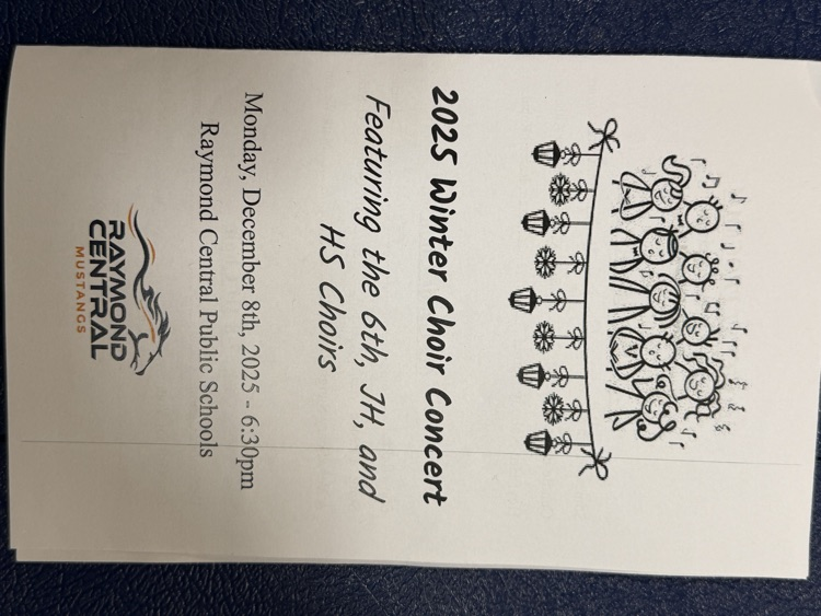 Raymond Central High School's winter music concert took place this evening, with the students delivering fantastic performances under the leadership of an exceptional teacher. The sound was remarkable. Great job, everyone.