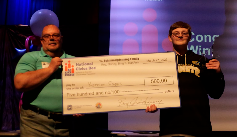 Konnor Chipps Places Second in Civics Bee
