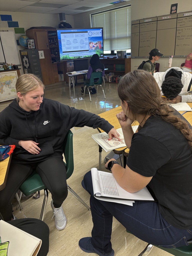 Student and teacher conferencing about learning.