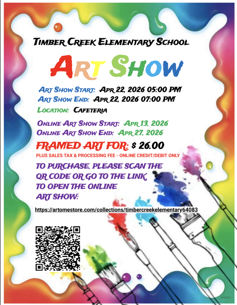 Art show flyer with QR code