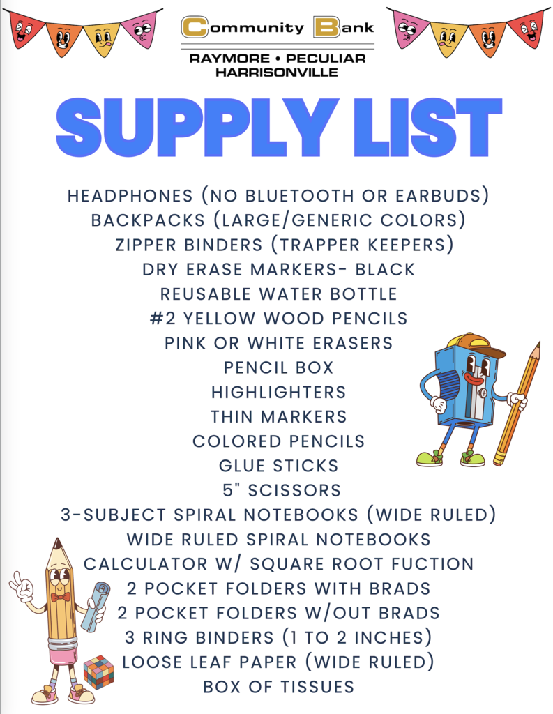 School Supplies Needed