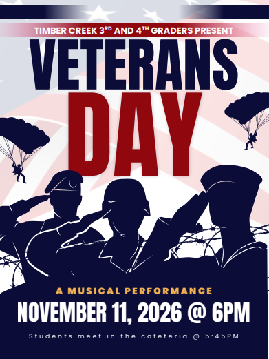 Veterans Day Musical Performance flyer