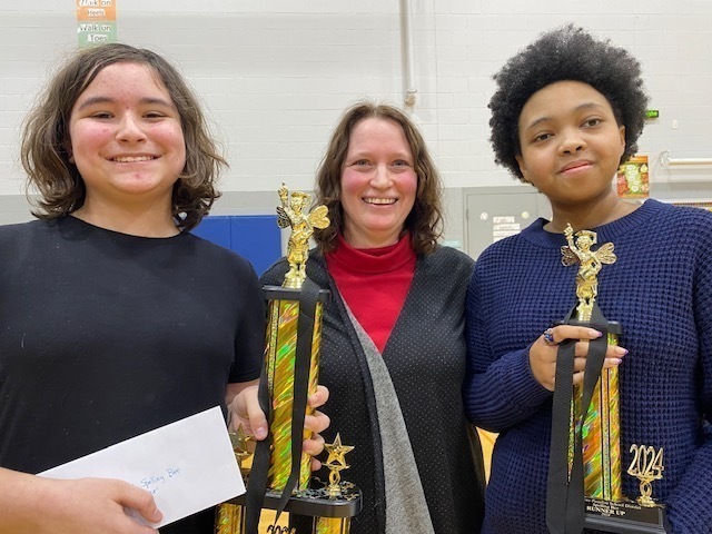 Pictured right to left: winner Helen Van Arkel, Nikki Brewer, and runner-up Ashleigh Parker