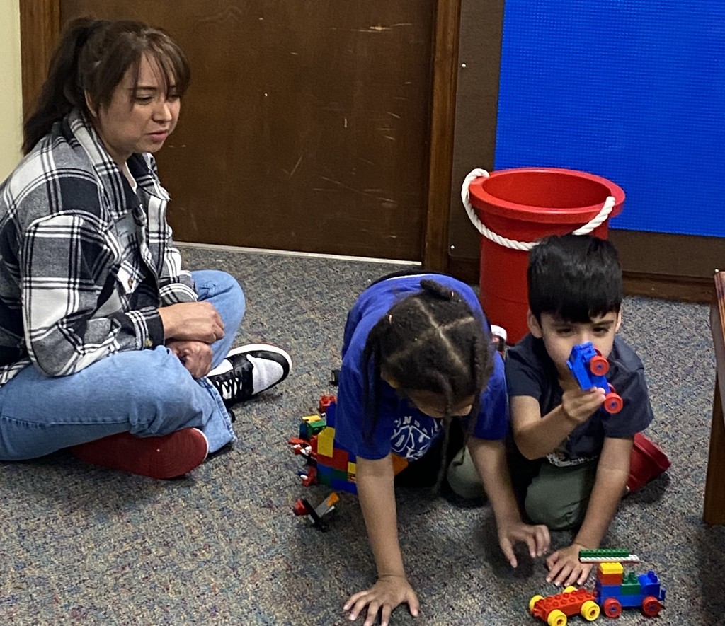 Special guest playing with children.