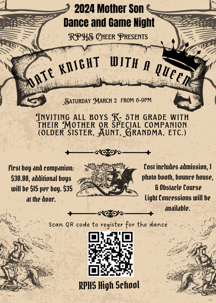Mother Son Dance and Game Night Flyer