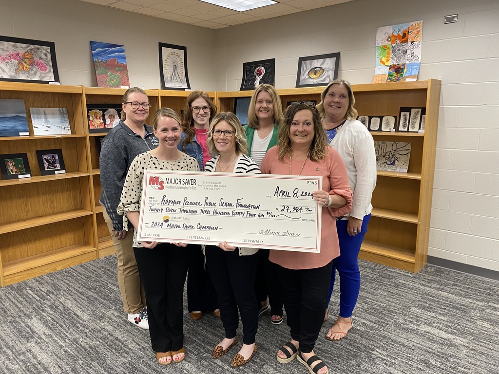 Major saver check presentation
