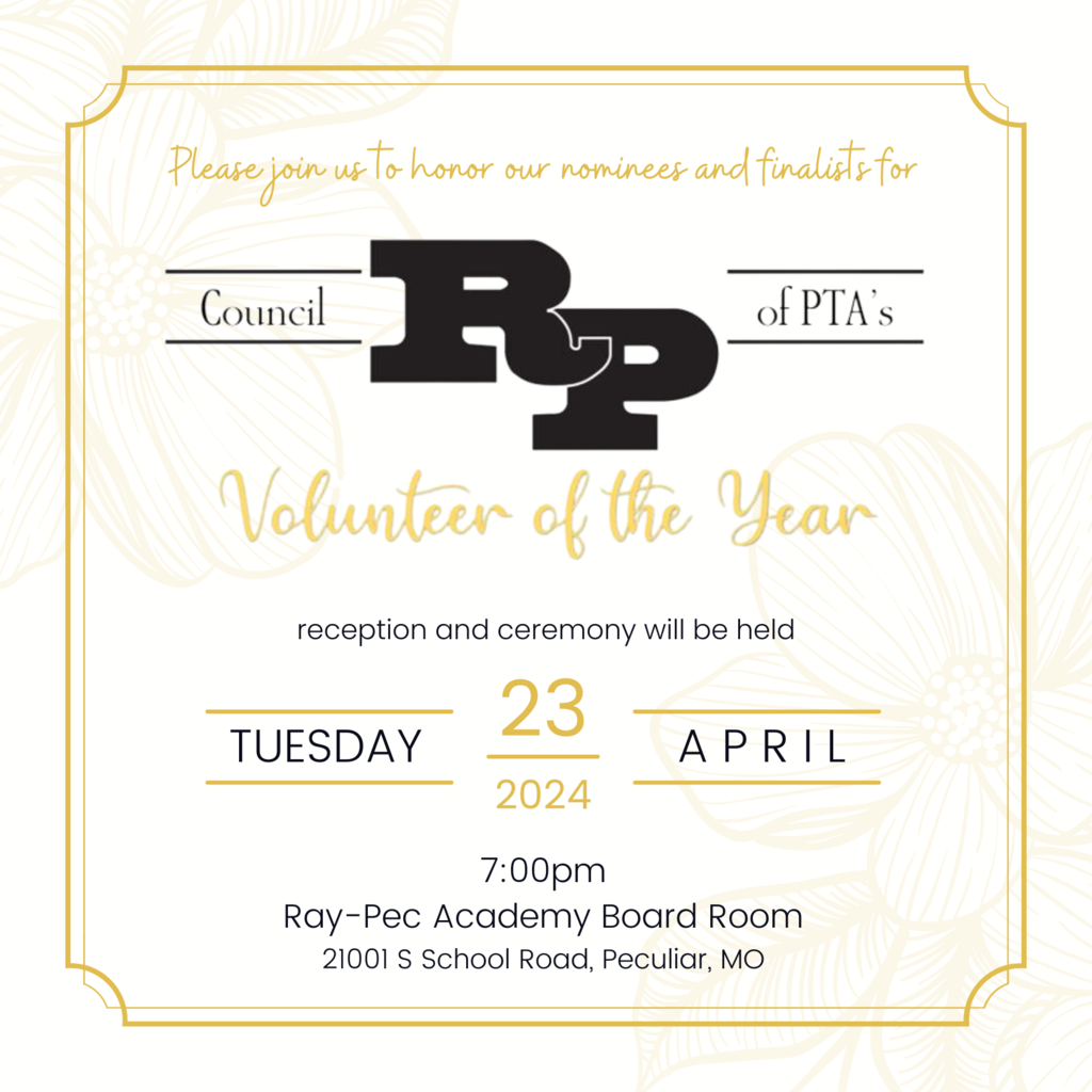 Volunteer of the Year reception flyer