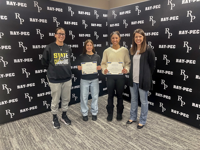 Girls softball is recognized at the BOE meeting