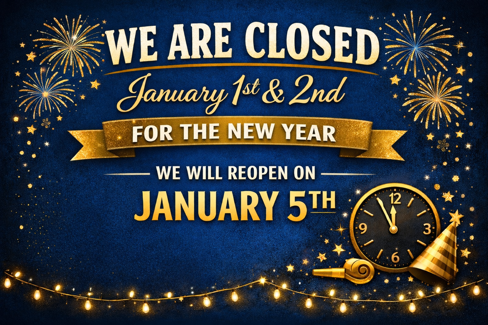 Closed January 1st & 2nd